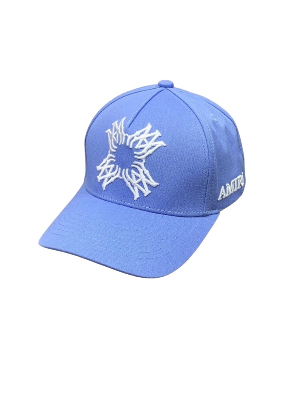 AMIRI Light Blue Baseball Cap with White Embroidered Logo